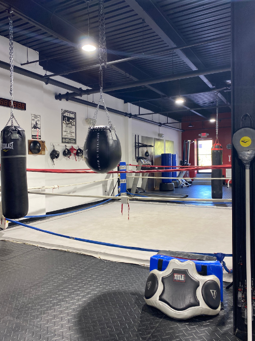 Fully equipped training facility in Westchester County, NY includes a full size boxing ring.